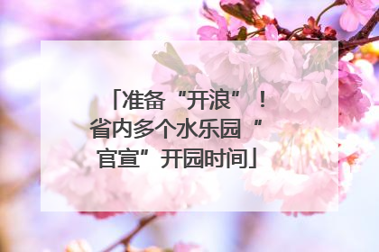 准备“开浪”！省内多个水乐园“官宣”开园时间