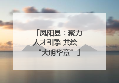 凤阳县：聚力人才引擎 共绘“大明华章”