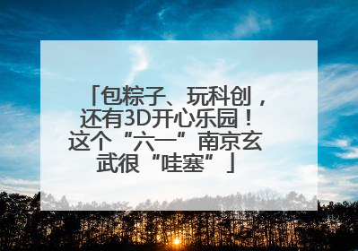 包粽子、玩科创，还有3D开心乐园！这个“六一”南京玄武很“哇塞”