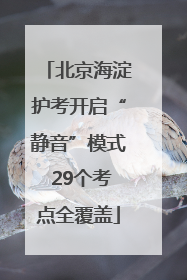 北京海淀护考开启“静音”模式 29个考点全覆盖
