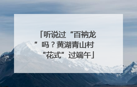 听说过“百衲龙”吗？黄湖青山村“花式”过端午