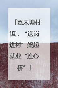 嘉禾塘村镇：“送岗进村”架起就业“连心桥”