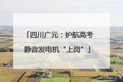 四川广元：护航高考 静音发电机“上岗”