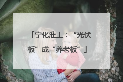 宁化淮土：“光伏板”成“养老板”
