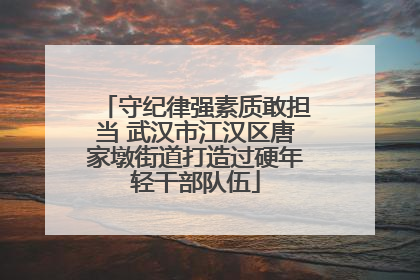 守纪律强素质敢担当 武汉市江汉区唐家墩街道打造过硬年轻干部队伍
