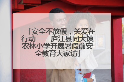 安全不放假，关爱在行动——庐江县同大镇农林小学开展暑假前安全教育大家访
