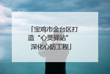宝鸡市金台区打造“心灵驿站” 深化心防工程