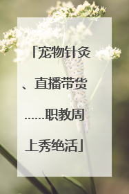宠物针灸、直播带货……职教周上秀绝活