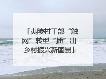 夷陵村干部“触网”转型“播”出乡村振兴新图景