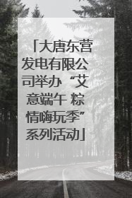 大唐东营发电有限公司举办“艾意端午 粽情嗨玩季”系列活动