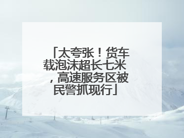 太夸张！货车载泡沫超长七米，高速服务区被民警抓现行