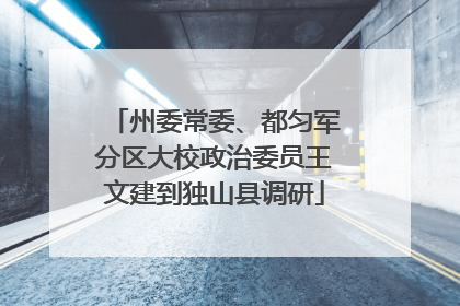 州委常委、都匀军分区大校政治委员王文建到独山县调研