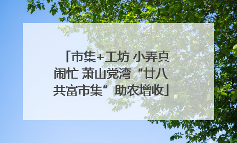 市集+工坊 小弄真闹忙 萧山党湾“廿八共富市集”助农增收