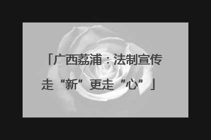 广西荔浦：法制宣传走“新”更走“心”