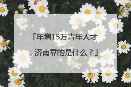 年增15万青年人才，济南靠的是什么？