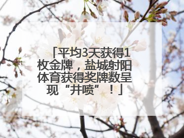 平均3天获得1枚金牌，盐城射阳体育获得奖牌数呈现“井喷”！