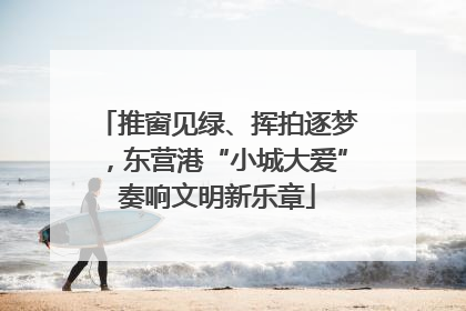 推窗见绿、挥拍逐梦，东营港“小城大爱”奏响文明新乐章
