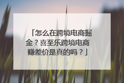 怎么在跨境电商掘金？喜至乐跨境电商赚差价是真的吗？