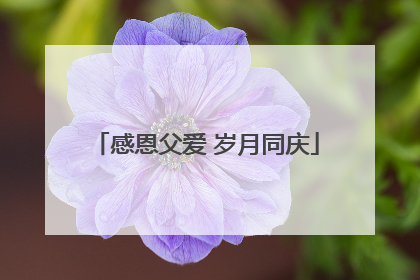 感恩父爱 岁月同庆