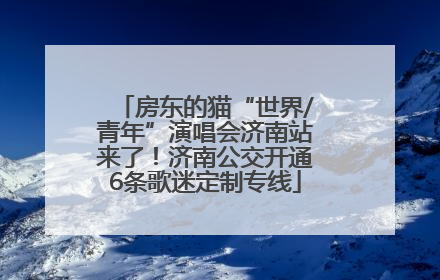 房东的猫“世界/青年”演唱会济南站来了！济南公交开通6条歌迷定制专线