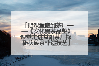 把课堂搬到茶厂——《安化黑茶品鉴》课堂走进益阳茶厂探秘茯砖茶非遗技艺