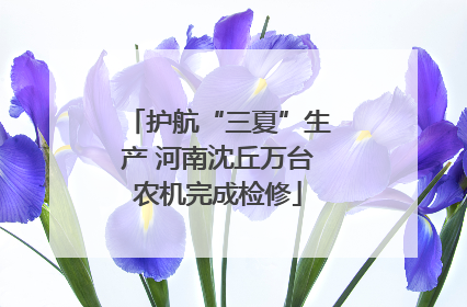 护航“三夏”生产 河南沈丘万台农机完成检修