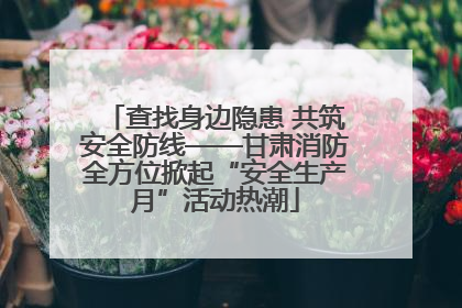 查找身边隐患 共筑安全防线——甘肃消防全方位掀起“安全生产月”活动热潮