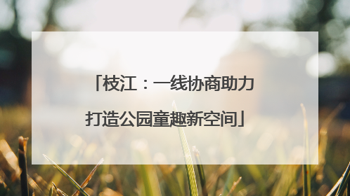枝江：一线协商助力打造公园童趣新空间