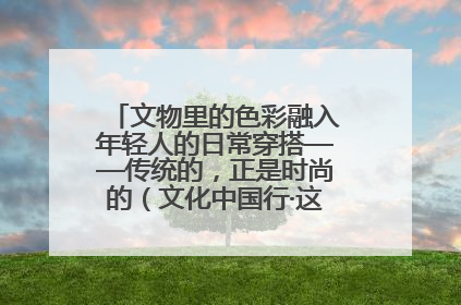 文物里的色彩融入年轻人的日常穿搭——传统的，正是时尚的（文化中国行·这些美 很中国）