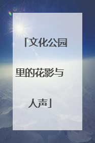文化公园里的花影与人声
