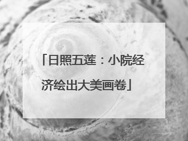 日照五莲：小院经济绘出大美画卷