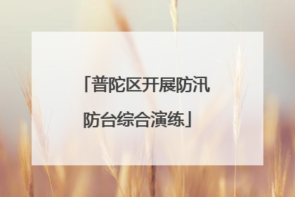 普陀区开展防汛防台综合演练