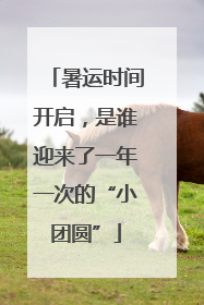 暑运时间开启，是谁迎来了一年一次的“小团圆”