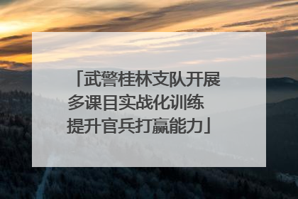 武警桂林支队开展多课目实战化训练 提升官兵打赢能力