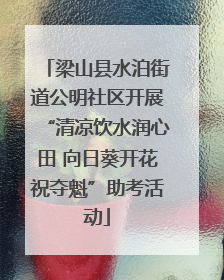 梁山县水泊街道公明社区开展“清凉饮水润心田 向日葵开花祝夺魁”助考活动