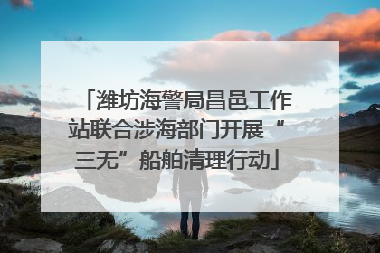潍坊海警局昌邑工作站联合涉海部门开展“三无”船舶清理行动