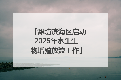 潍坊滨海区启动2025年水生生物增殖放流工作