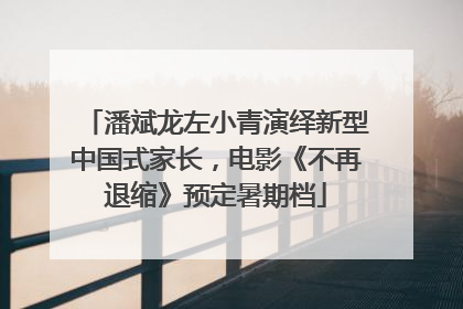 潘斌龙左小青演绎新型中国式家长，电影《不再退缩》预定暑期档