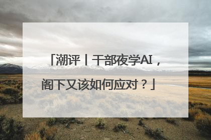 潮评丨干部夜学AI，阁下又该如何应对？