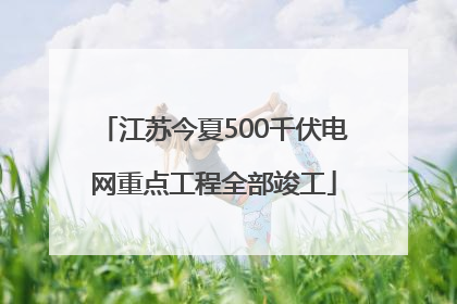 江苏今夏500千伏电网重点工程全部竣工