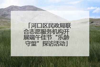 河口区民政局联合志愿服务机构开展端午佳节“乐龄守望”探访活动