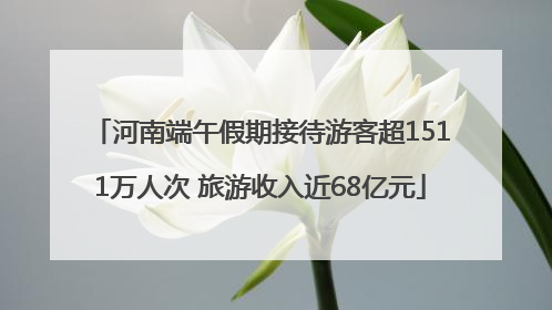 河南端午假期接待游客超1511万人次 旅游收入近68亿元