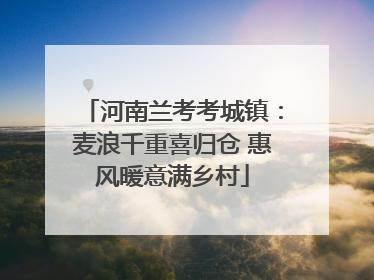 河南兰考考城镇：麦浪千重喜归仓 惠风暖意满乡村