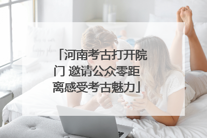 河南考古打开院门 邀请公众零距离感受考古魅力