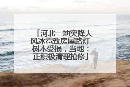河北一地突降大风冰雹致房屋路灯树木受损，当地：正积极清理抢修