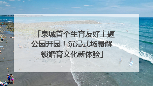 泉城首个生育友好主题公园开园！沉浸式场景解锁婚育文化新体验