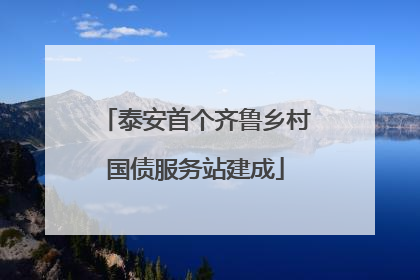 泰安首个齐鲁乡村国债服务站建成