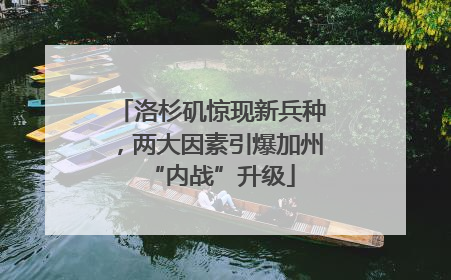 洛杉矶惊现新兵种，两大因素引爆加州“内战”升级