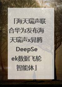 海天瑞声联合华为发布海天瑞声x昇腾DeepSeek数据飞轮智能体