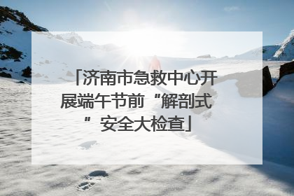 济南市急救中心开展端午节前“解剖式”安全大检查